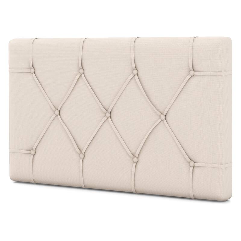 Gymax Upholstered Headboard for Twin Size Bed w/ Fabric Upholstery - Beige - Twin