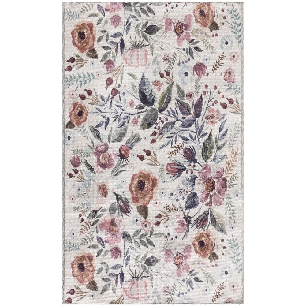Nourison Washables Indoor Multicolored Floral Area Rug