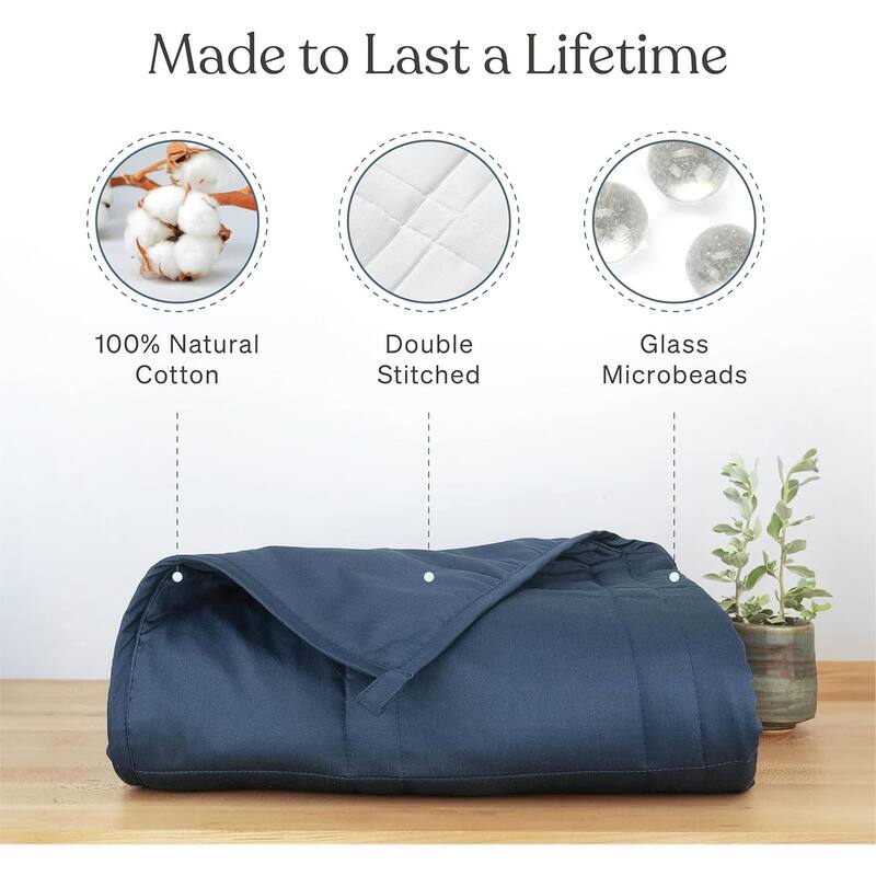 Cool Cotton Weighted Blanket - 15lb Full/Queen