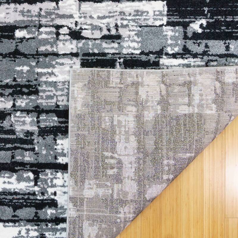 Baran Mikas Charcoal Area Rug (5'3" x 7') by Gertmenian