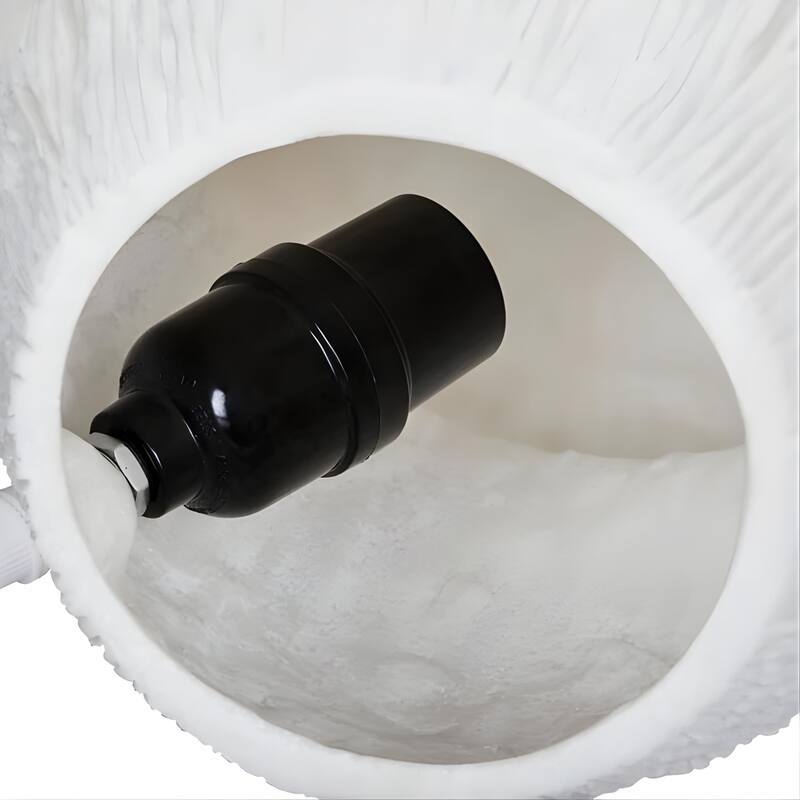 Mushroom table lamp modern organic resin ambient lighting cozy home