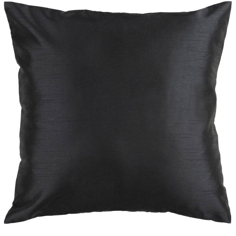 Artistic Weavers Chic 22-inch Square Silky Decorative Pillow Cover with Poly Insert - Caviar