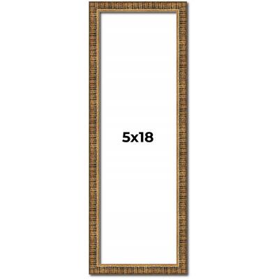 5x18 Frame Gold Solid Wood Picture Frame - Complete Modern Photo Frame