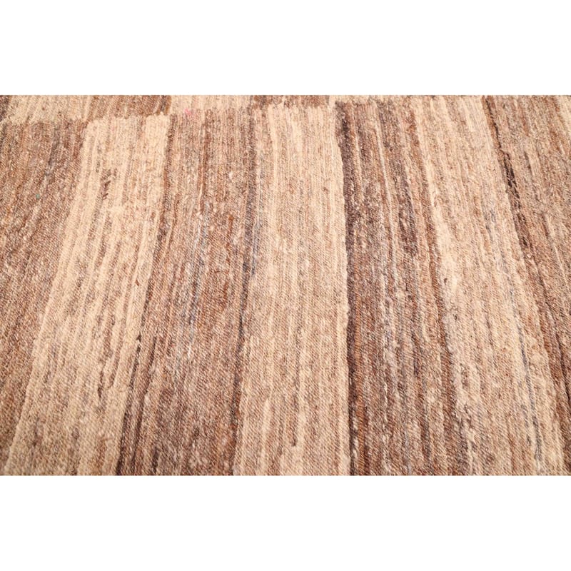 ECARPETGALLERY Flat-Weave Lahor Finest Beige, Brown Wool Tapestry Kilim - 8'2 x 10'5