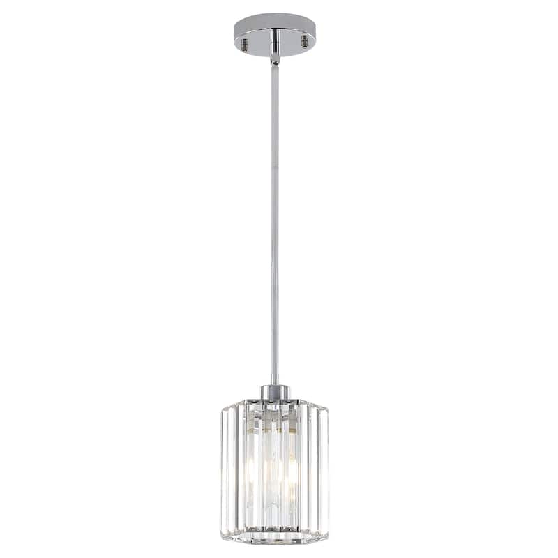 1-Light Crystal Pendant Lighting Fixtures for Sloped Ceiling