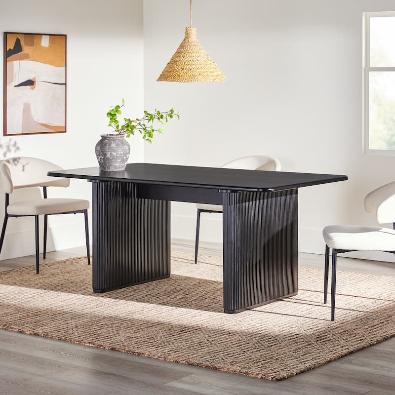Middlebrook Designs 68" Modern Dining Table with Reeded Base