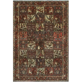 Fine Vintage Distressed Ardyne Ivory/Burgundy Rug - 6'9
