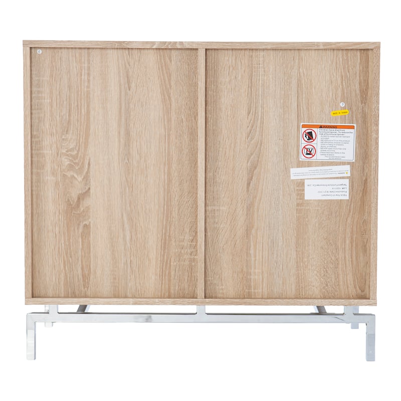 SEI Furniture Nettleton Contemporary Natural Wood Bar Cabinet