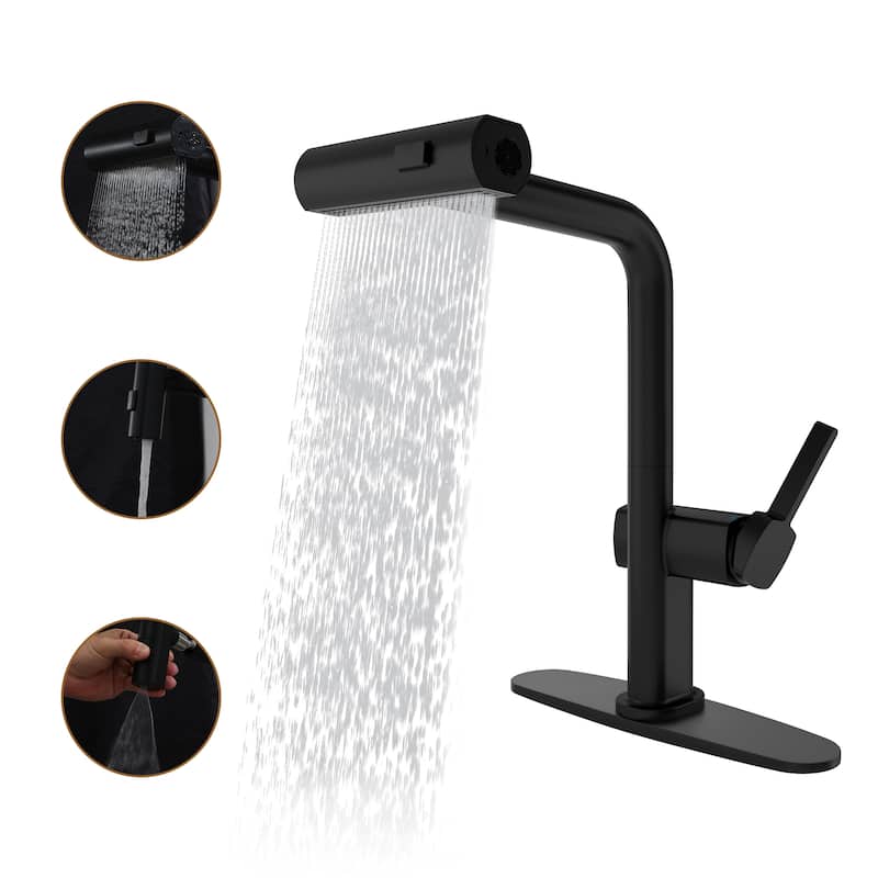 Single Handle Pull Down Sprayer Kitchen Faucet with Motion Sense Wave, Power Boost