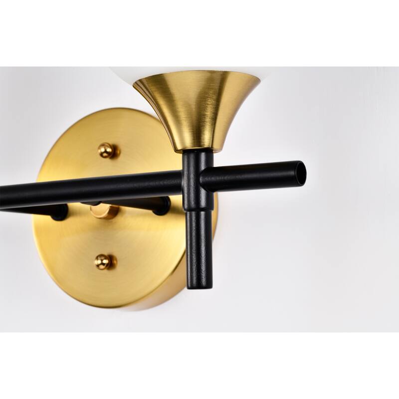 Trici Brass Finished Wall Sconces 2-Light