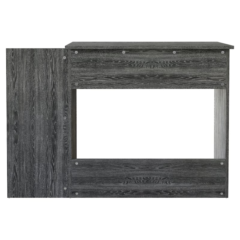 CraftPorch Classic 43 Inch Writing Desk with 3- Open Shelf