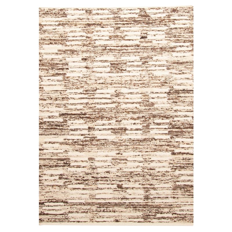 ECARPETGALLERY Braid weave Sienna Brown Wool Rug - 5'6 x 7'5