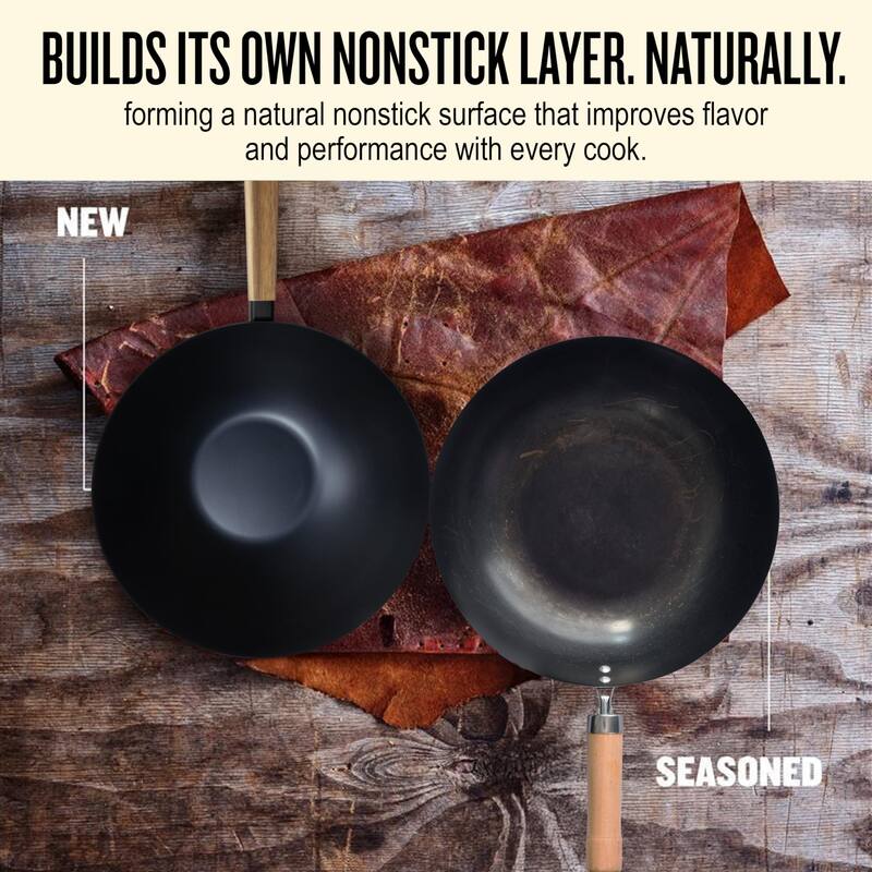 Alva Forest Carbon Steel Pan Pre-Seasoned with Natural Mineral Oil