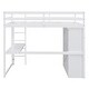 preview thumbnail 8 of 22, Full Loft Bed with Wardrobe, Desk, & Drawers, White
