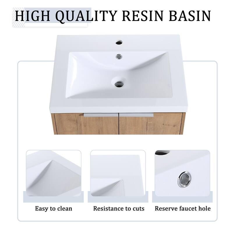 Topcraft Wall-Mounted Bathroom Vanity With Sink