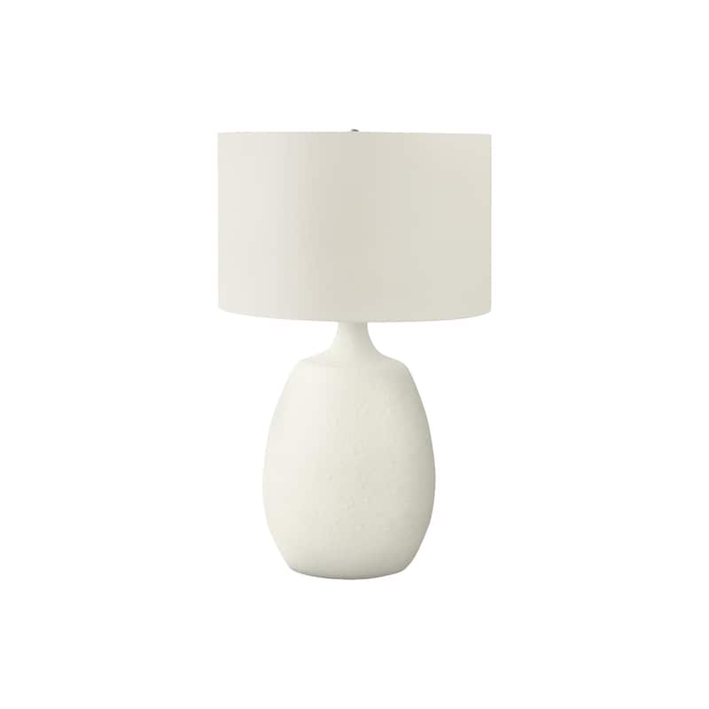 Lighting, 26"h, Table Lamp, Ivory / Cream Shade, Cream Resin, Contemporary