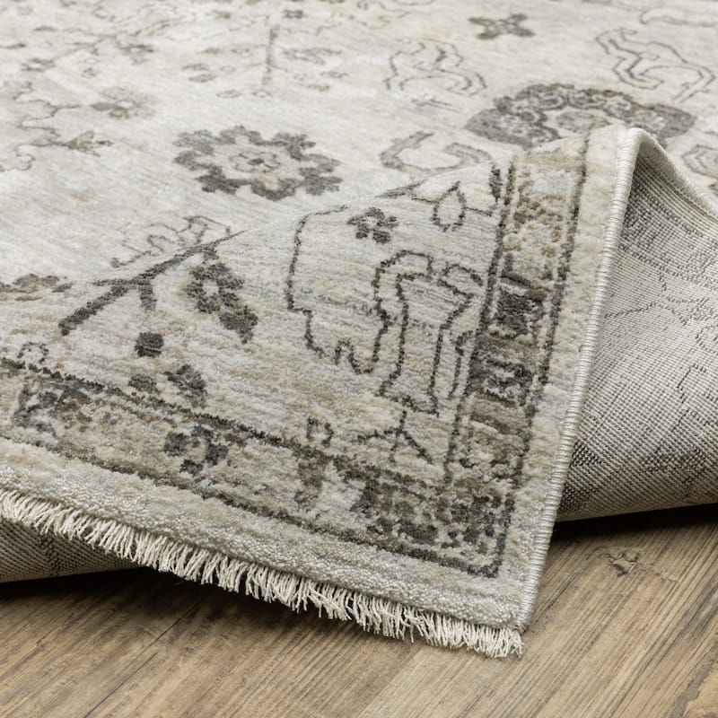 Style Haven Cádiz Floral Persian Ivory/Grey Area Rug