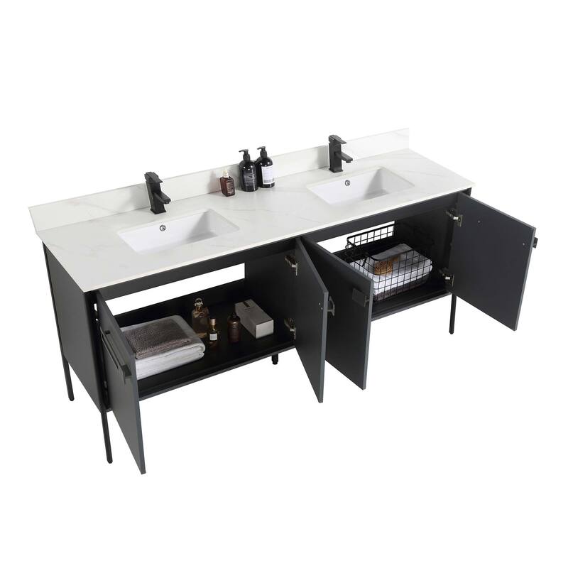 Fine Fixtures Oakville Bathroom Vanity with White Ceramic Sink