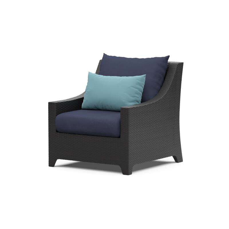 Deco 5 Piece Sunbrella Outdoor Patio Club Chair & Ottoman Set