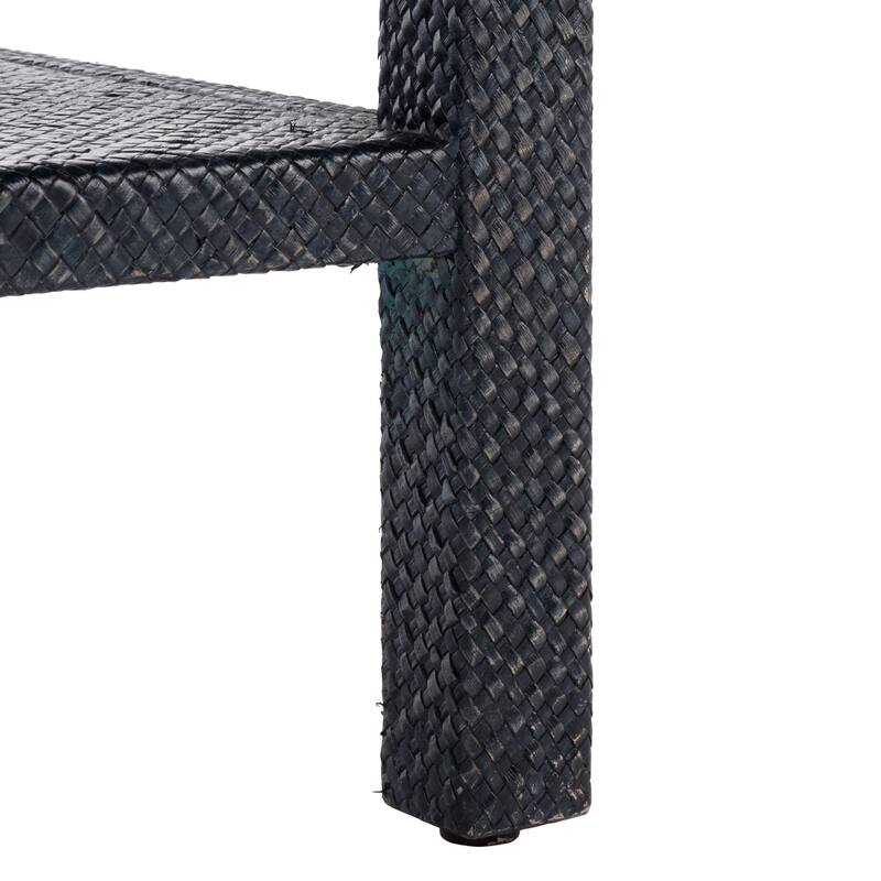 SAFAVIEH Ozden Raffia Light Natural 2-Shelf Accent Table - 17.2" W x 15.1" L x 23.5" H - 17"W x 15"D x 24"H