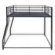 preview thumbnail 11 of 9, Full XL over Queen Metal Floor Bunk Bed, Black