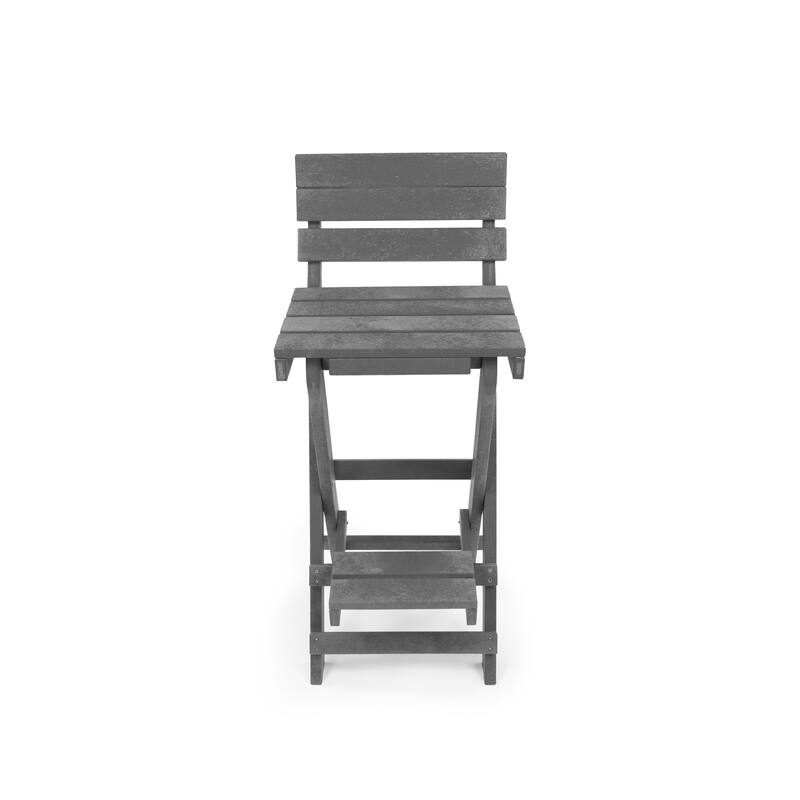 Key West Fully Assembled All-Weather Recycled HDPE Outdoor Folding Bar Stool
