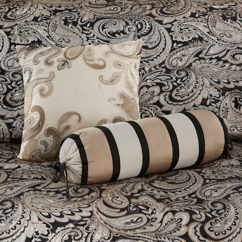 Madison Park Wellington 12 Piece Comforter Set with Cotton Bed Sheets