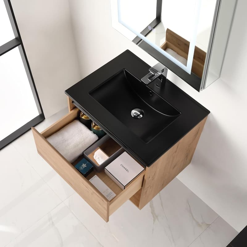 Blossom Bergen Wall Mounted Floating Bathroom Vanity with Sink