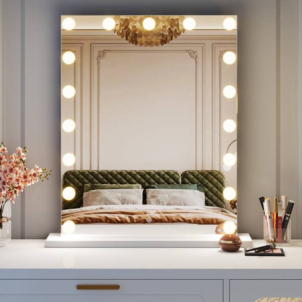 Hollywood Vanity Mirror top with 24 Lights 32 x 24 Lighted Makeup 24pcs(32