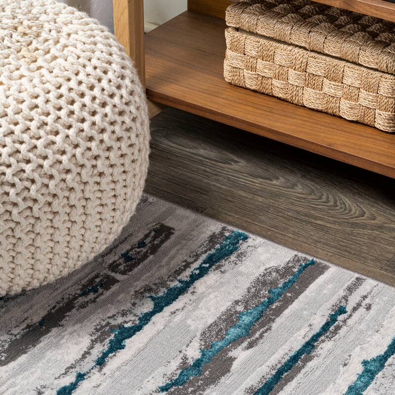 JONATHAN Y Timeworn Modern Stripe Area Rug