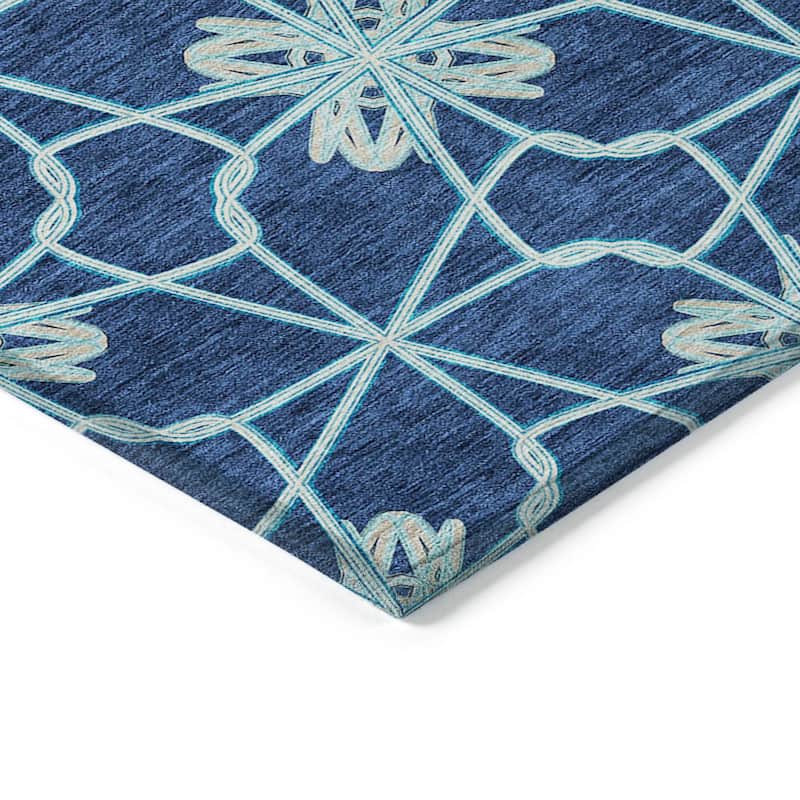 Machine Washable Indoor/ Outdoor Chantille Contempoary Whimsy Rug