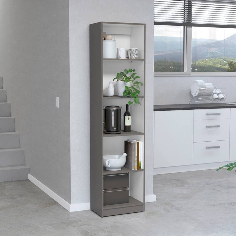 Vinton XS Bookcase Compact Bookshelf with Multiple Shelves