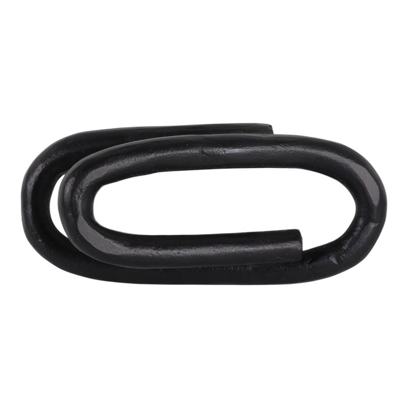 Metal Aluminum Decorative Object Modern Abstract Sculpture - 3" Black - 8" x 3.5" x 2.5"