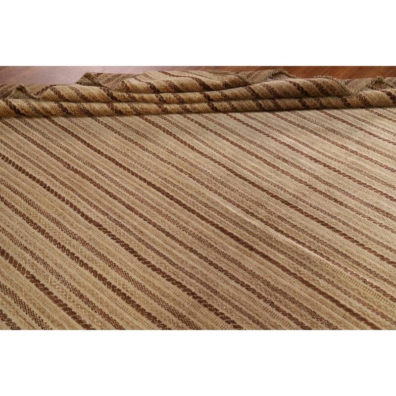 Striped Gabbeh Kashkoli Modern Wool Area Rug Hand-knotted Carpet - 6'7" x 10'0"