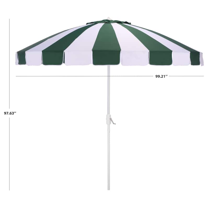 SAFAVIEH Outdoor Patio Furniture Buti 9 Ft Umbrella, Crank Lift Shade with Aluminum Frame