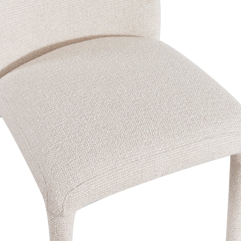 Modern 18" W Upholstered Dining Chair Fully Assembly Design Iron Legs