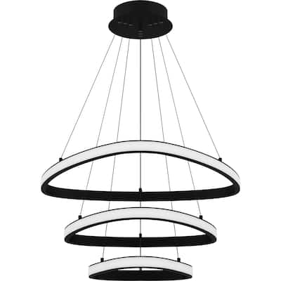 Bardot Integrated LED Matte Black Pendant Light