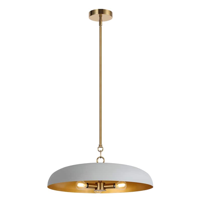 LamQee 20" Pendant Light Metal Dome Ceiling Hanging Chandelier - 19.7 inch