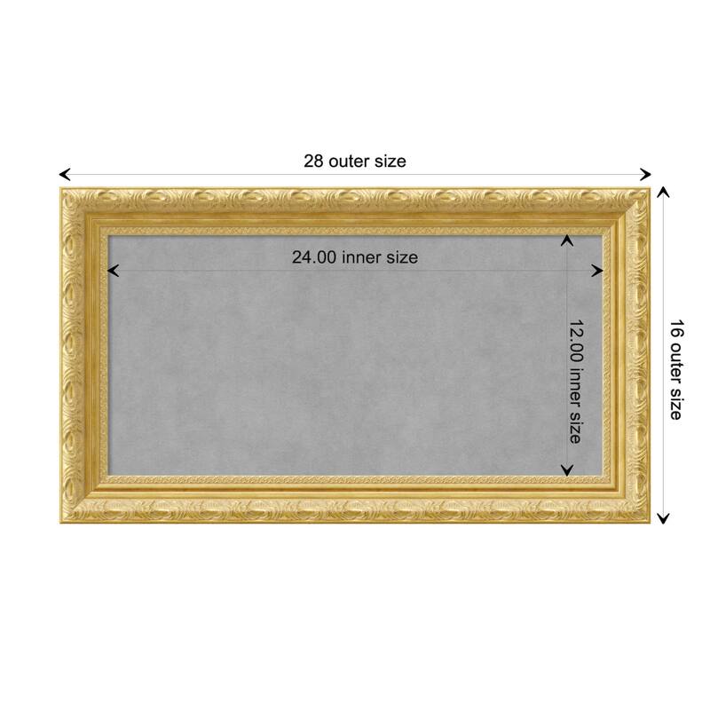 Amanti Art Versailles Gold Framed Magnetic Board - Board Size 24x12