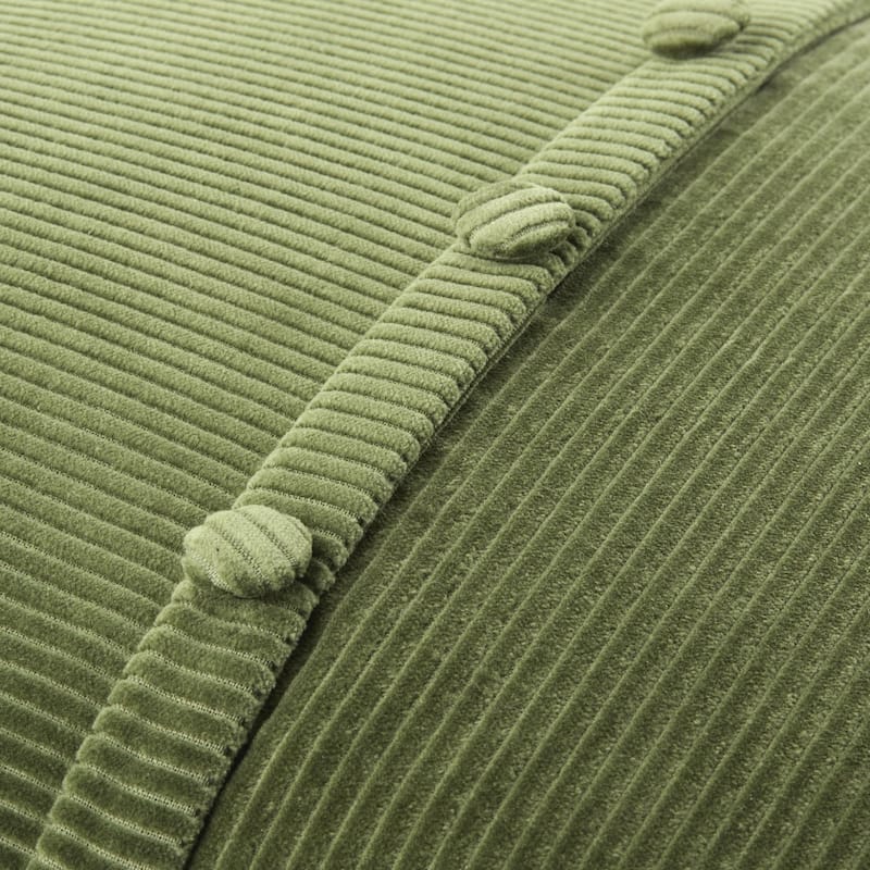 Livabliss Corduroy Quarters Modern Accent Pillow
