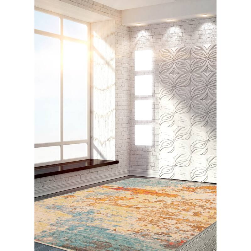 ECARPETGALLERY Hand-knotted Mystique Ivory Wool Rug - 9' x 12' 4"