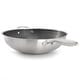 preview thumbnail 3 of 4, 14in Embossed Interior Stainless Steel Wok