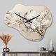 preview thumbnail 1 of 4, Designart - Beige Dreamy Magnolias Blooms I - Magnolias Large Wall Clocks - Traditional Wall Clock in Cloud Shape