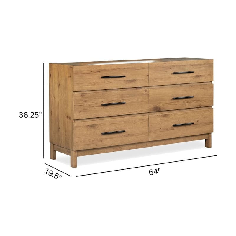 Magnussen Home Davenport Rustic Caramel Double Drawer Dresser
