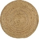 preview thumbnail 27 of 40, Hand-Woven Camino Jute Area Rug 3' Round - Taupe