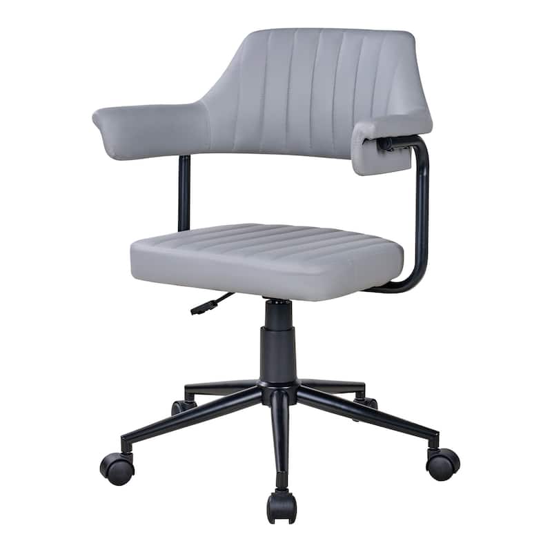 Javlergo Swivel Desk Chair with Padded Seat and Armrests, Adjustable Height Padded Office Chair