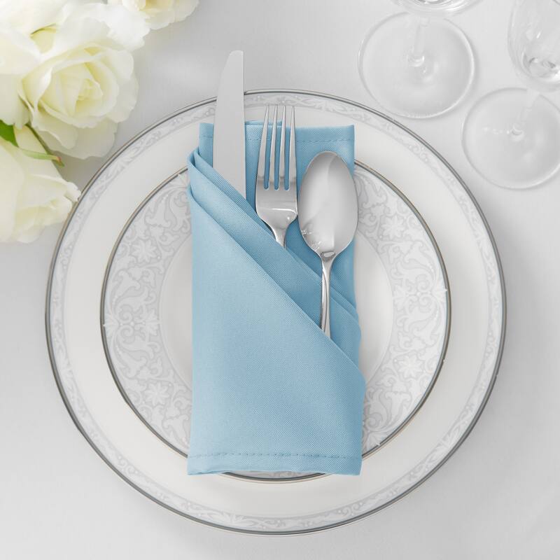 12 Pack 20 Inch Polyester Cloth Dinner Napkins for Party Restaurant