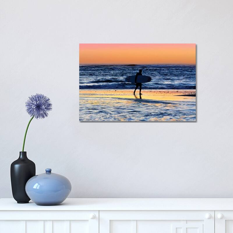 iCanvas "Hanalei Bay Surfer at Sunset " by Susanne Kremer Canvas Print - 12x18x1.5