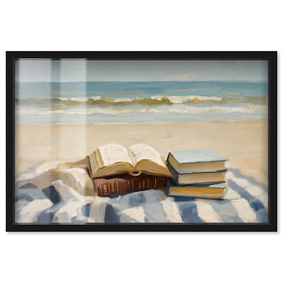 Beach Reading Shadowbox by Art Remedy