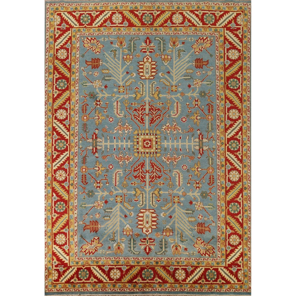 Light Blue Heriz Serapi Oriental Area Rug Handmade Wool Carpet - 8'10" x 11'11"
